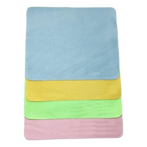 100pcs/lot High quality 4color blue green pink yellow glasses cloth camera cloth lens cloth cleaning cloth camera clean