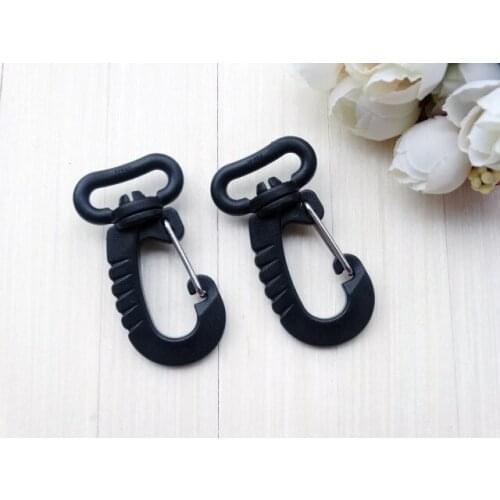 1000pcs/lot 3/4" Webbing Plastic Swivel Snap Hook For Keychain Backpack Buckle Belt Strap Black