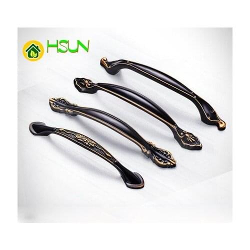 2Pcs Copper handle European antique drawer handle wardrobe door small handle American bronzed shoe cabinet door handle