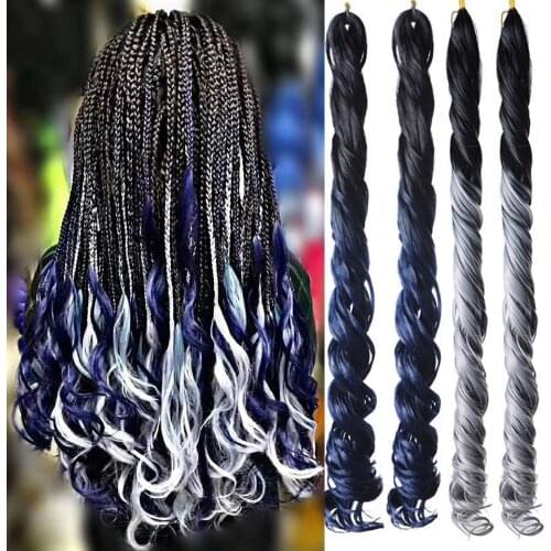 3 pcs Sea body Jumbo braid hair Color chemical fiber net red big wave big braid twist braid long curly hair