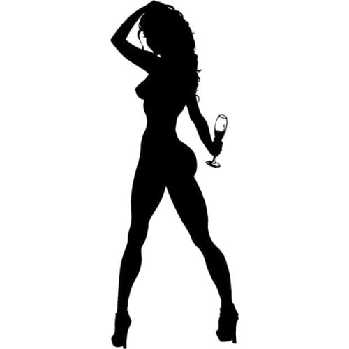 4.9*13CM Hot Drunken Bad Girl Car Sticker Popular Fashion Style New Design Vinyl Car Decal C20-0943