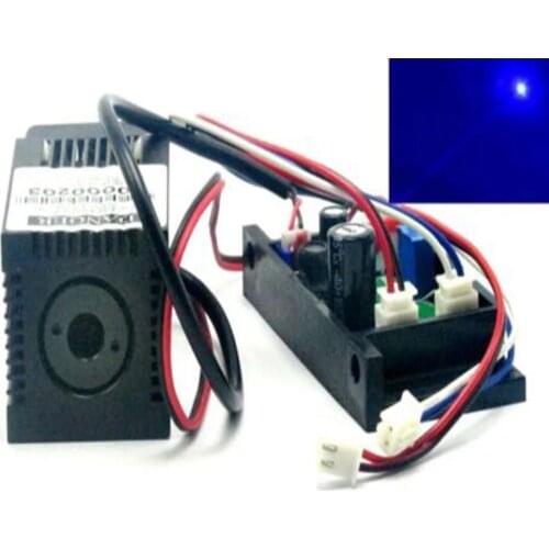 445nm 450nm Pure Blue Laser 100mw 12V Dot Module w/ TTL & Fan Cooling