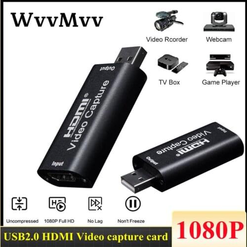 4K HDMI To USB 2.0 Video Capture Card Mini 1080P Game Recording Box for PS4 Game For Youtube OBS Live Streaming Broadcast