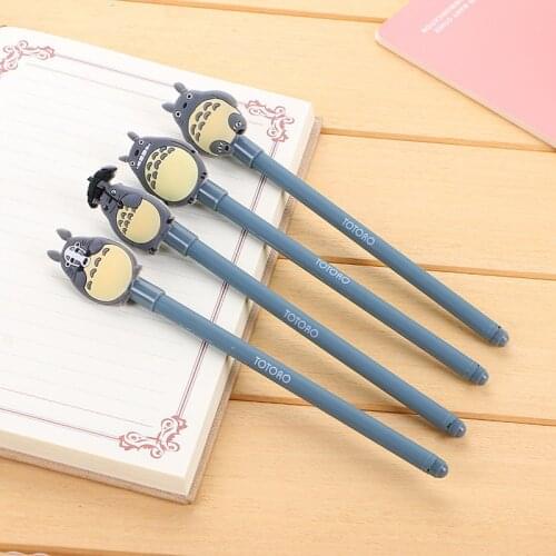 60 Pcs/Pack Cute Gel Ink Pen Kawaii Stationary My Neighbor Totoro Signature Neutral Pen For School Office Supply Gift For Girl