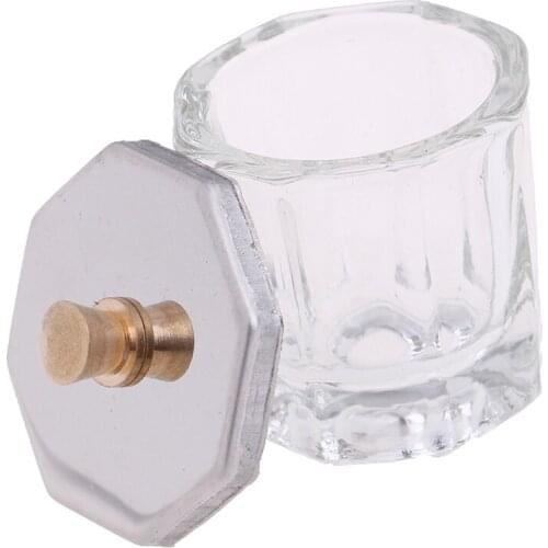 Acrylic Nail Cup Clear Crystal Bowl Acrylic Powder Liquid Holder Dappen Dish Nail Art Tool Salon Equipment