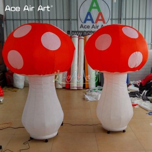 1.5m H inflatable mushroom big balloon,led pop up mushroom replica with 16 changing colors for yard decoration