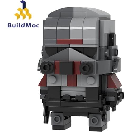 Buildmoc Star Movie Clone Army Troopers Bad-Batchs Team Captain Hunters Brickheadz Action Figures Building Blocks Kids Toys Gift
