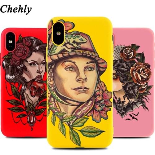 Flowers Phone Case for IPhone 6s 7 8 11 Plus Pro X XS MAX XR SE Girl Cases Fitted Soft Silicone Anti-fall TPU Accessorie Covers