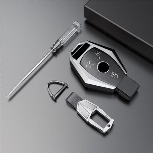 Alloy Remote Smart Key Shell Case For Mercedes Benz AMG A C E S Class GLC W203 W210 W176 E43 W213 E300 E400 Key protector cover