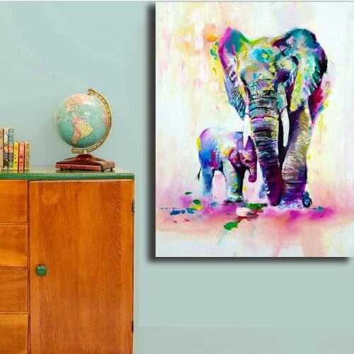 Diy,diamond embroidery Elephant with son 5d diamond painting full diamond mosaic pictures of rhinestones cross-stitch kits art