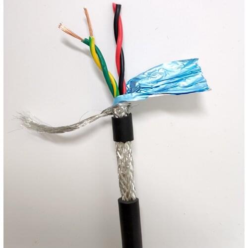 Free shipping 10M Copper 0.15 0.2 0.3 0.5 0.75 1 square 6 core Twisted RVSP Shielded Cable for RS485 signa Wirel