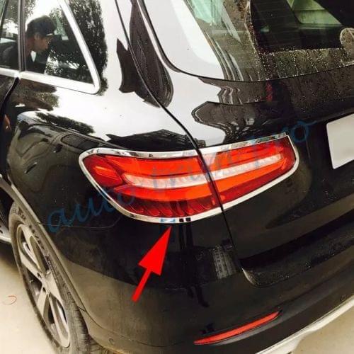 Chrome Rear Tail Light Lamp Taillight Cover Trim Fit For Mercedes Benz GLC X253 Wagon 2016 2017 2018 Accessories Garnish