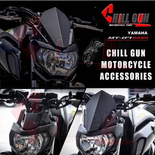 Motorcycle CNC Windshield Windscreen Aluminum Kit Deflector Fits For YAMAHA MT-07 MT 07 2018 2019 MT07 FZ07 FZ-07 FZ 07 18'-19