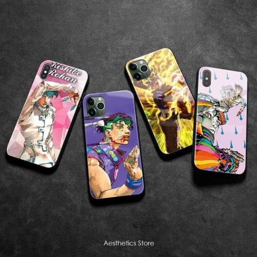 Rohan Kishibe JoJos Bizarre soft silicone glass Phone Case Cover Shell for iPhone SE 6 6s 7 8 Plus X XR XS 11 12 mini Pro Max