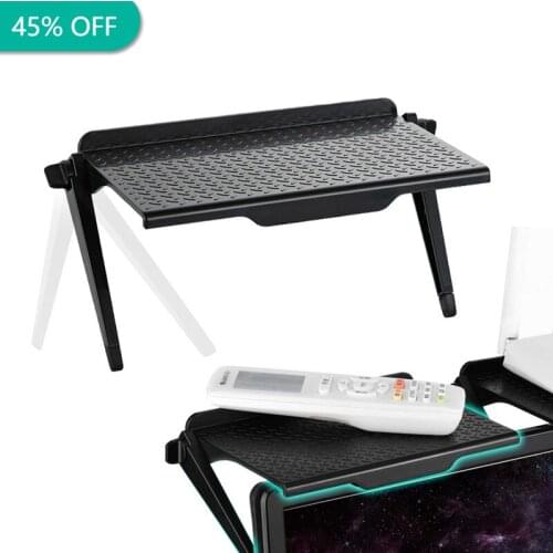 Computer Monitor Rack Shelf for TV Rack Monitor Stand Desk Organizer Room Storage Wall Holder Punch-free Multifunctional Bracket