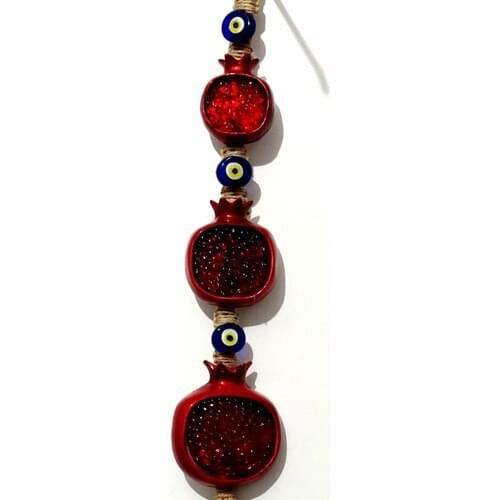 Nazarlıklı Triple Pomegranate Handmade Wall Ornament Home decoration products smart consumer lucky charm bead evil eye smart design