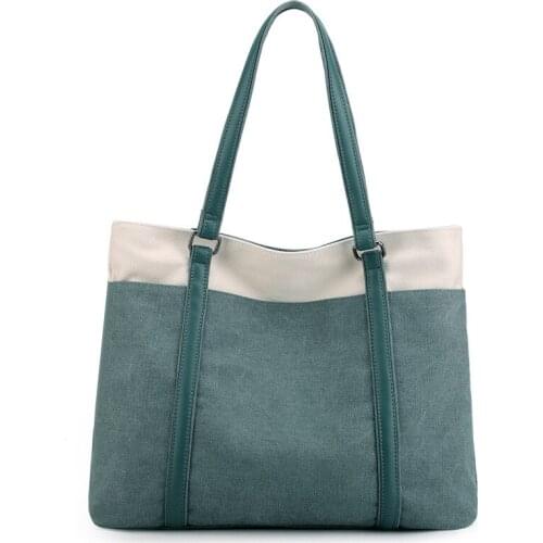 2021 New One-shoulder Handbag Casual Ladies Fashion Fabric Solid Color Handbag All-match Canvas Handbag Commuter Bag Handbag