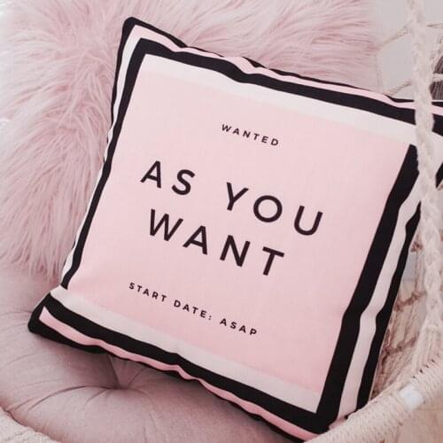 Mattys The original heart of Girl Pink ins English CHIC style cotton cushion pillow core creative gift