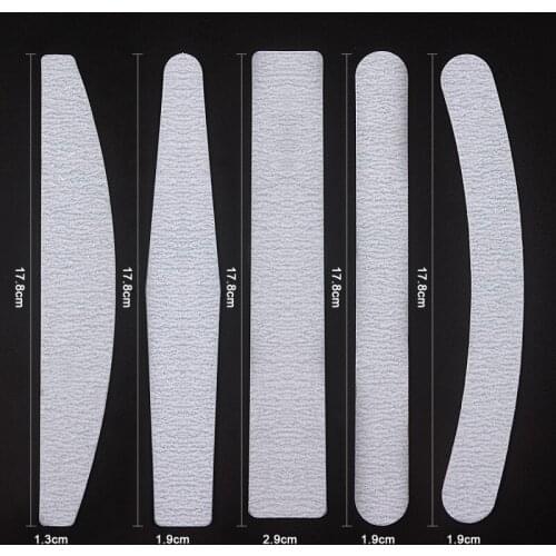 5pcs Nail File Lime Double Side 100/180 Sanding Buffer Block Nail Files for Gel Polish Sandpaper Manicure Tools Accessories