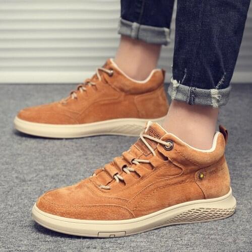 Pig Skin Leather Mens Casual Shoes Slip Resistent Rubber Luxury Man Leisure Leather Shoes For Male Canvas shoe