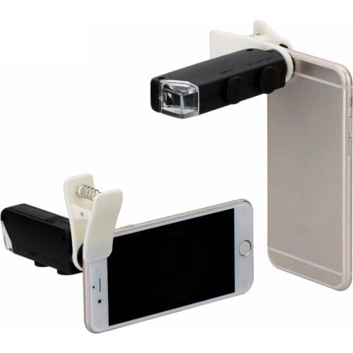 60X to 100X Zoom LED Microscope Magnifier Micro Mobile Phone Lens Camera with Universal Clip For iPhone Samsung HTC Huawei