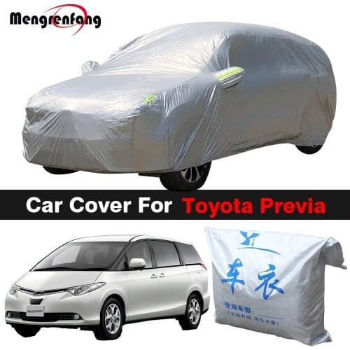 Outdoor Car Cover Anti-UV Sun Shade Rain Snow Prevent Auto Cover Dustproof For Toyota Estima Previa Tarago