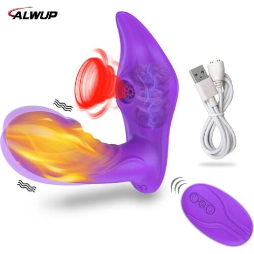 Sucking Vibrator for Women Wearable G Spot Clit Sucker Clitoris Stimulator Dildo Sex Toys Shop for Adults Couples Wreless Remote