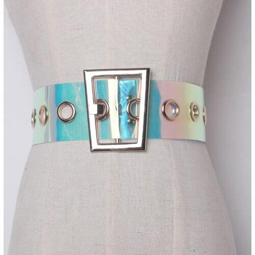 Womens runway fashion colorful PVC Cummerbunds female Dress Corsets Waistband Belts decoration Wide belt TB1563