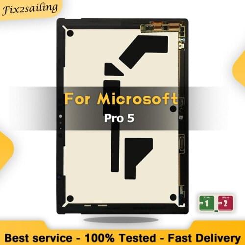 AAA+ Quality Tested LCD For Microsoft Surface Pro 5 Model 1796 LP123WQ1 With Board Display Touch Screen Digitizer Assembly
