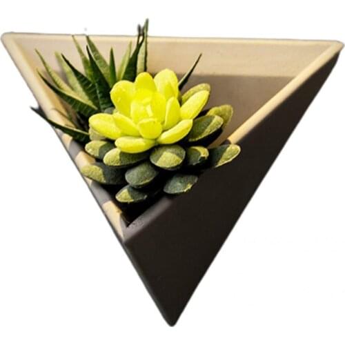 Fadeless 1 Set Useful Artificial Flowers Hanging Flowerpot Cement Wall Plant Vase Retro for Yard