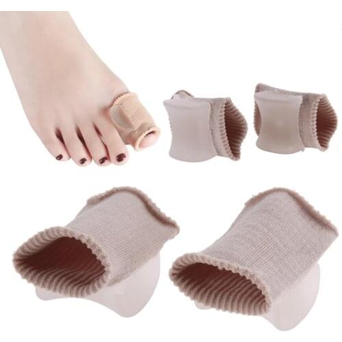 1 Pair Big Toe Separator Tube Bandage Toe Finger Hallux Valgus Orthopedic Braces Corrector Massager Foot Care Tools
