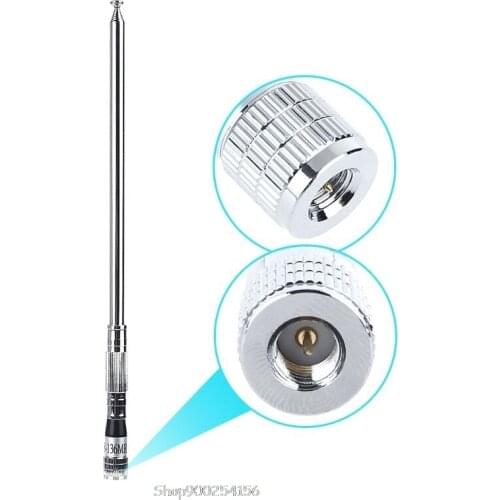 1Pcs 1M Scalable 118-136MHz Whip Telescopic Antenna Multiple Uses Replacement Part for Airband Radio Receiver O27 20 Dropship