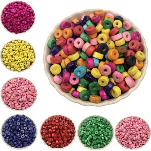 100Pcs 8mm Round Big Hole Wood Beads Spacer Loose Beads for Jewelry Making DIY Handmade Necklace Bracelet Accessories