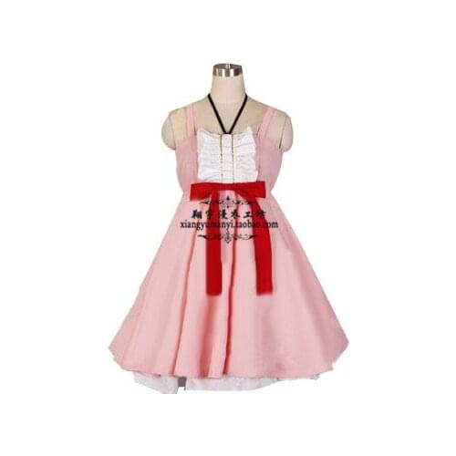 2017 Hot Anime Monogatari Bakemonogatari Nisemonogatari Nadeko Sengoku pink dress Cosplay Costume
