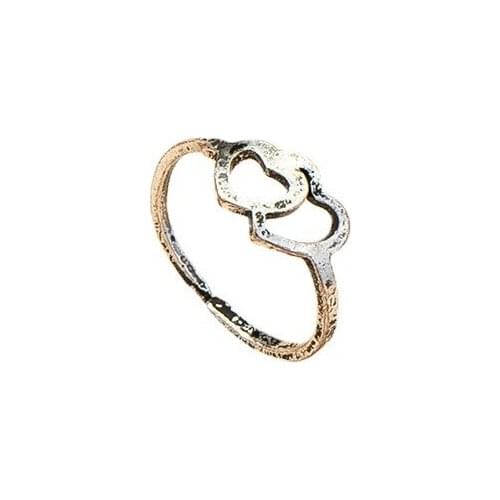 2021 Ins Trendy Antique Gold Heart Minimalist Minimalism Finger Band Knuckle Midi Ring Korean Fashion Chic Women Party Jewelry