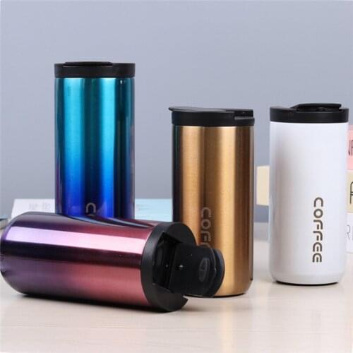 350ml 500ml Stainless Steel Straight Vacuum Coffee Cup Insulated Tumber Travel Mug