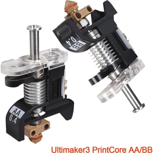 Ultimaker3 PrintCore Raplacement Frame Hotend Extruder Kit AA/BB Print Core For Ultimaker3 3D Printer Parts Nozzle Extrusion