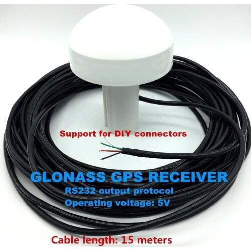 5V 15m cable, RS232 protocol, marine timing Industrial control applications 4800 baud rate GNSS GPS GLONASS dual mode receiver