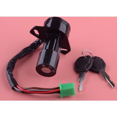 Black Motorcycle Security 6 Wires Ignition Switch Lock With 2 Keys Set Fit For Suzuki GS125