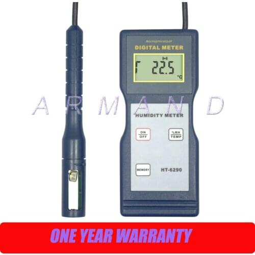Digital Humidity Meter with Temperature measurement HT-6290 10-95%RH -10-60 degree centigrade Data Memory function