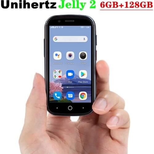Global Version Unihertz Jelly 2 Worlds Smallest Mobile phone Android 10 Helio P60 Octa Core 16MP 6GB+128GB NFC 4G LTE Cellphone