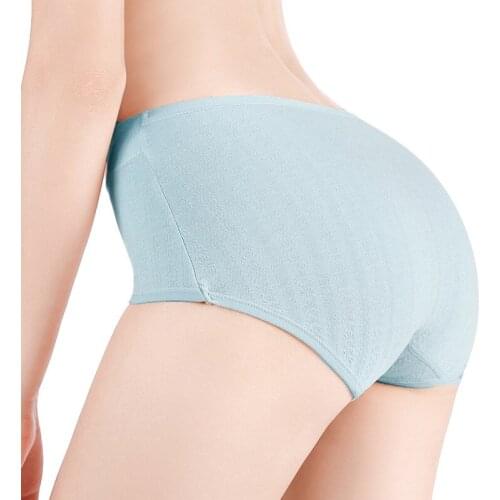 Graphite Thin Antibacterial Womens Underwear Middle Waist Ladies Cotton Briefs Womens Textured Sexy Underwear L-XXL