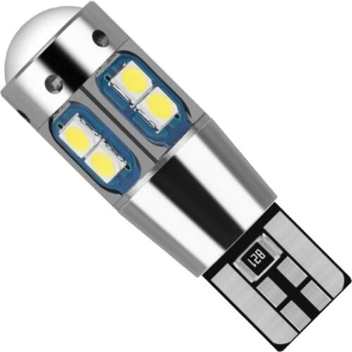 2PCS Small Plug-in Bubble T10 3030 10SMD Super Bright Car Interior Reading Dome Light Marker Lamp LED Auto Wedge Parking Bulbs