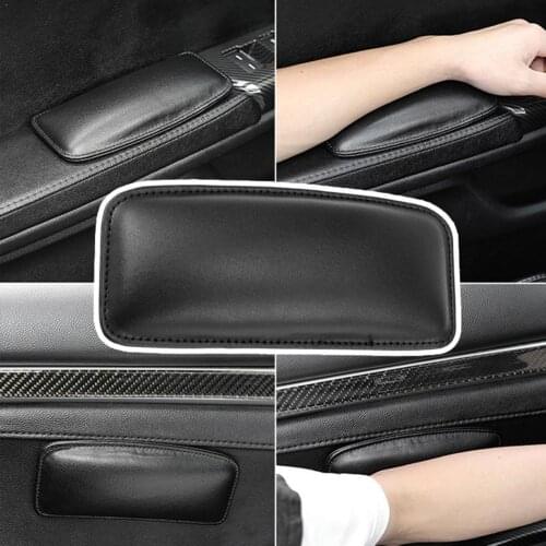 Leather Knee Pad For Car Interior Pillow Comfortable Support Cushion Universal Memory Accessories Thigh Foam 18X8.2cm Elast F6S5