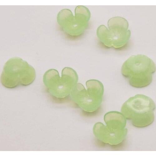50 Pcs/Lot 10mm*4.5mm Natural Bowl-Shaped Resin Petals Jewelry Accessories Supplies For Diy Jewelry Earrings Handmade JA0091
