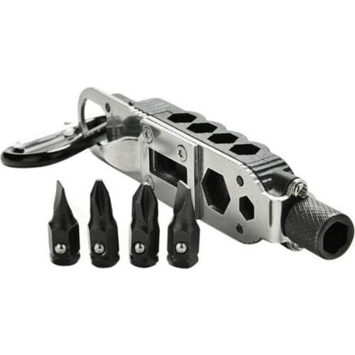 Mini Portable Multifunction Screwdriver Bicycle Bike Repair Combination Tool Screwdriver Outdoor Camping Opener With Led Light