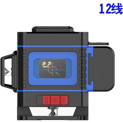 Wall meter machine 3D12line green light LD blue level level paving tile leveling wall remote control display