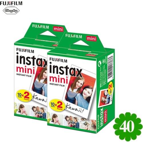 40PCS Genuine fujifilm Instax Mini Film White Photo Paper for Fujifilm Instax Mini 7s/7c/8/25/90/9 Snapshot Album Instant Print