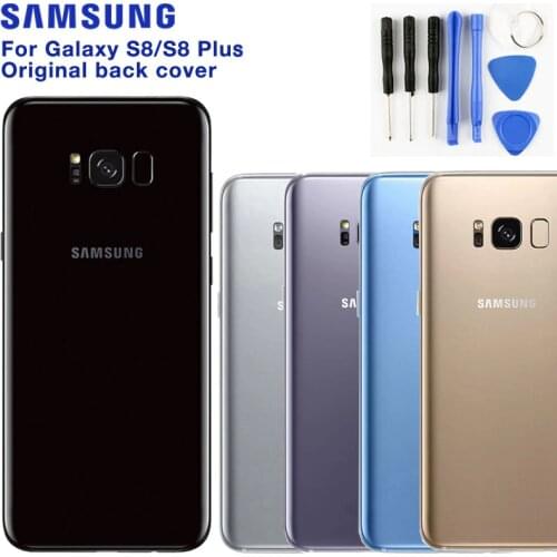 Original Samsung Glass Housing Back Cover Cases For SAMSUNG S8 S8 Plus S8+ S8plus SM-G955 S8 G9500 Phone Rear Battery Door