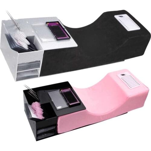 Memory Foam Neck Lashes Pillow For Eyelash Extension Acrylic Shelf Organizer Grafting Lashes Beauty Salon Ergonomic Makeup Tool